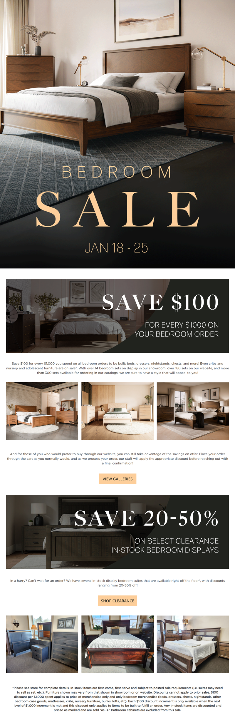 Bedroom Sale Landing Page